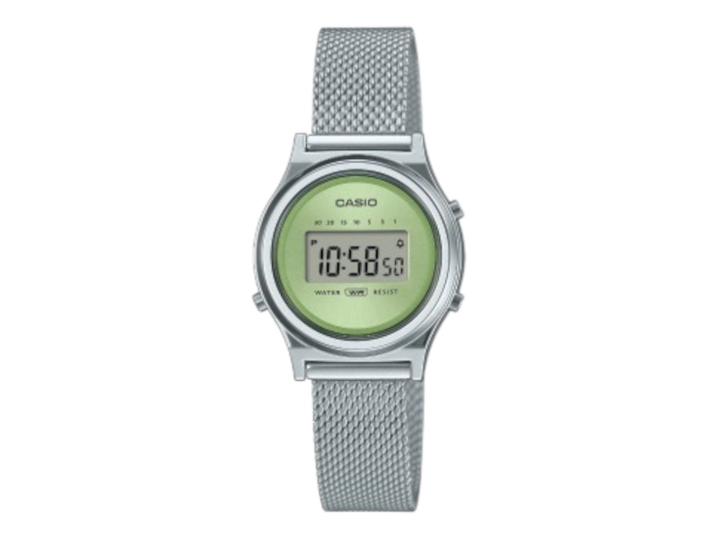 Pre-owned Casio Women's Analog La700wem3a Watch In Stainless Steel In Silver