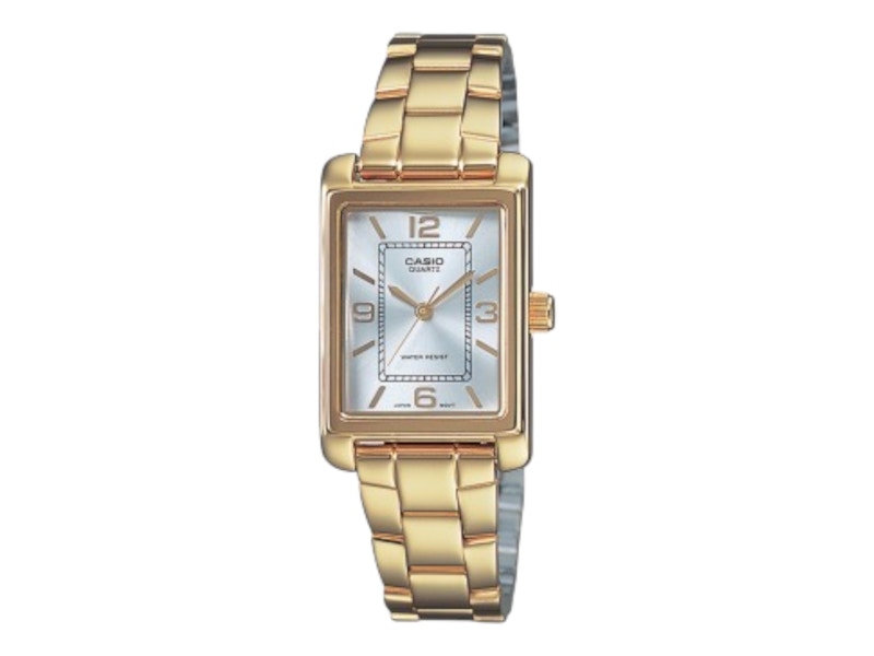 Pre-owned Casio Women's Analog Ltp1234pg7 Watch In Stainless Steel In Silver