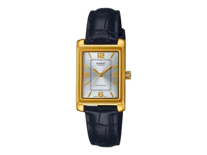 Pre-owned Casio Women's  Analog Ltp1234pgl7a2 Watch In Stainless Steel In Silver