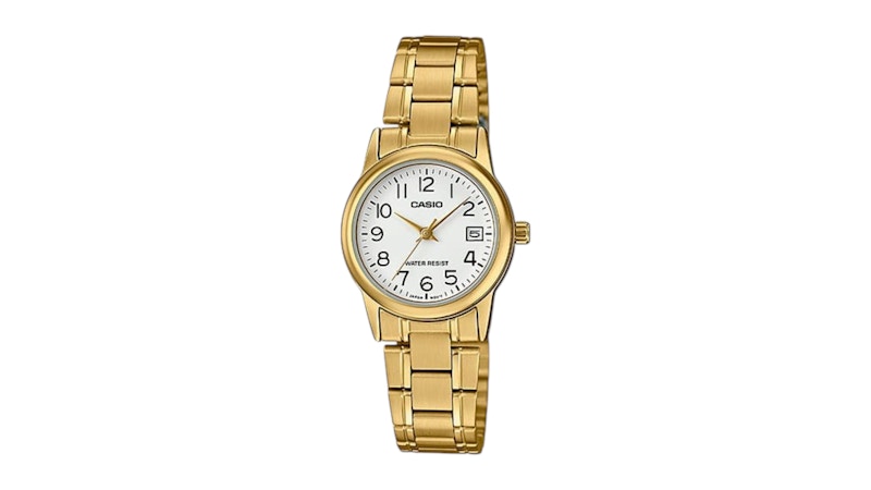 Women's Casio Analog LTPV002G7B2 Watch in Gold Tone