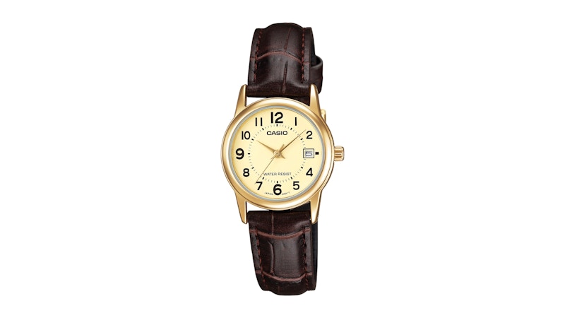 Women's Casio Analog LTPV002GL9B Watch in Gold Tone