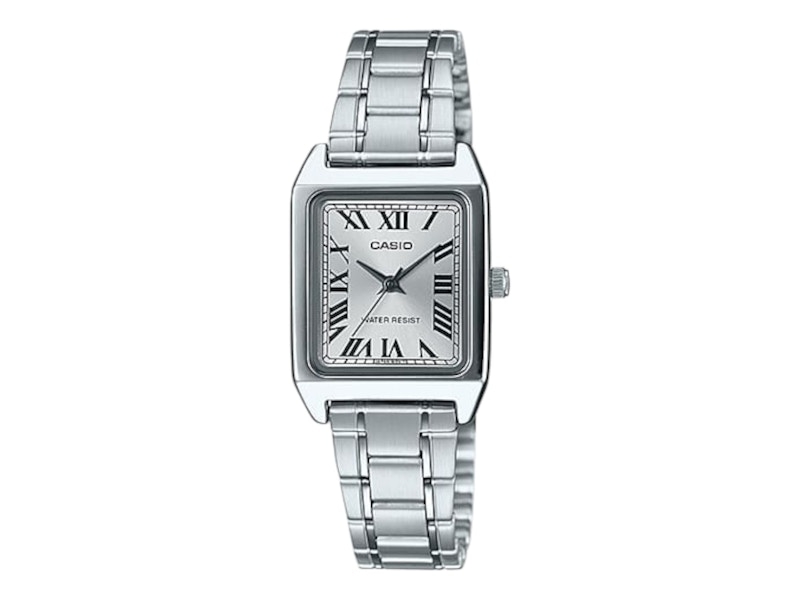 Pre-owned Casio Women's  Analog Ltpv007d7b Watch In Stainless Steel