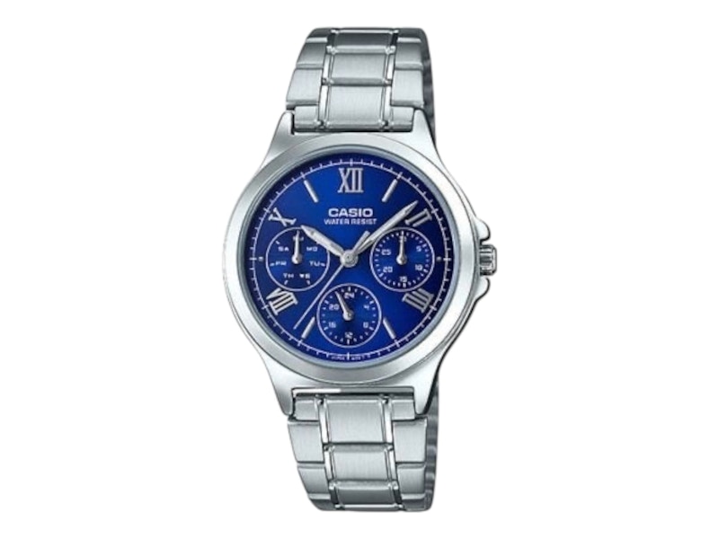 Pre-owned Casio Women's Analog Ltpv300d2a2 Watch In Stainless Steel
