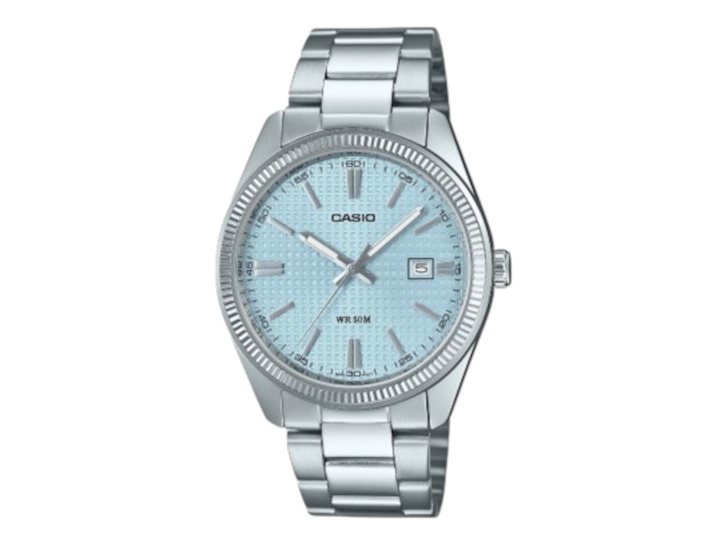 Pre-owned Casio Men's Analog Mtp1302pe2a Watch In Stainless Steel In Silver