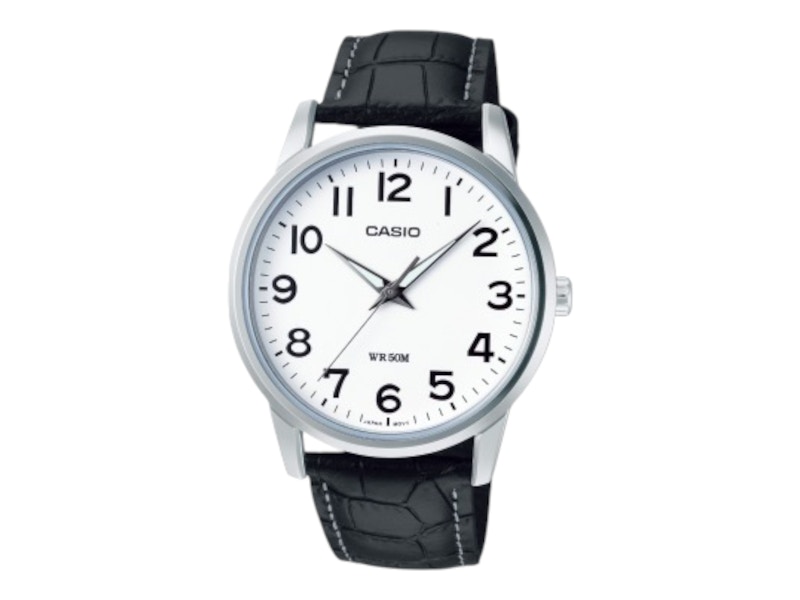 Pre-owned Casio Men's Analog Mtp1303pl7b Watch In Stainless Steel In Silver