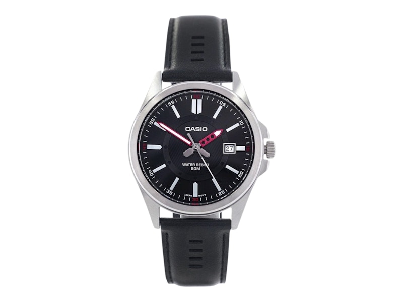 Pre-owned Casio Men's  Analog Mtpe700l1e Watch In Stainless Steel In Silver