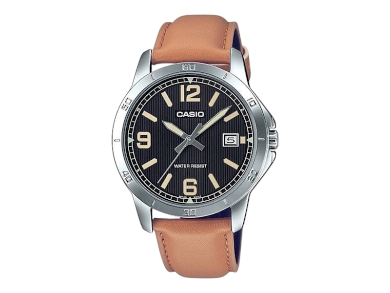 Pre-owned Casio Men's  Analog Mtpv004l1b2 Watch In Stainless Steel