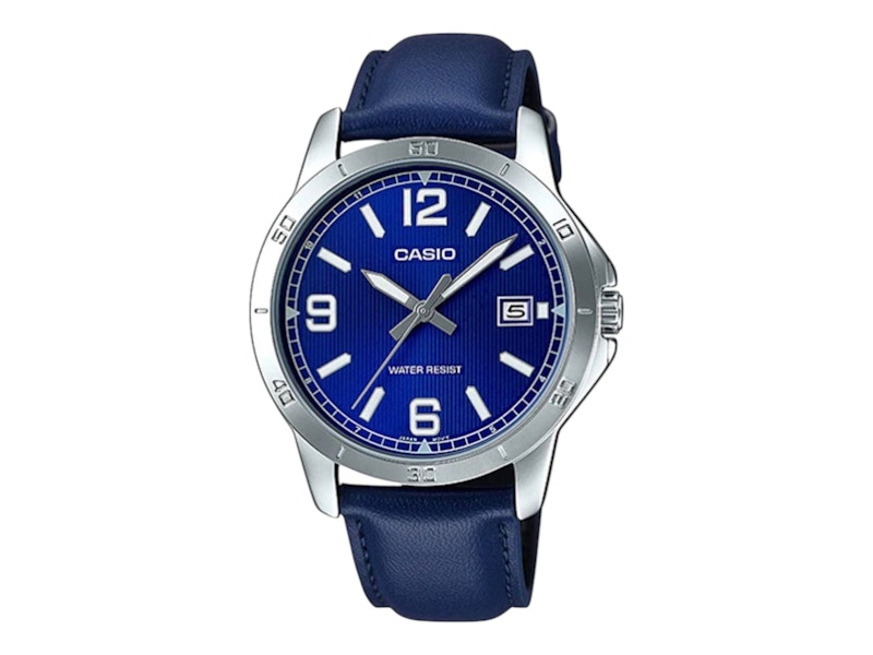 Pre-owned Casio Men's Analog Mtpv004l2b Watch In Stainless Steel