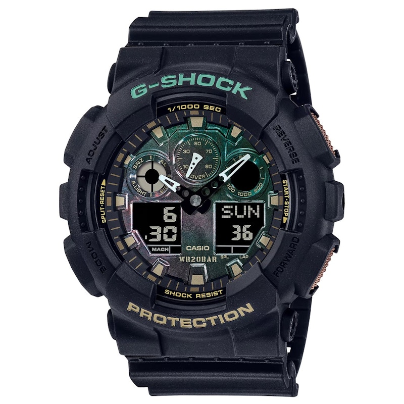 Pre-owned Casio Men's  Analogdigital Gshock Ga100rc1a Watch In Resin