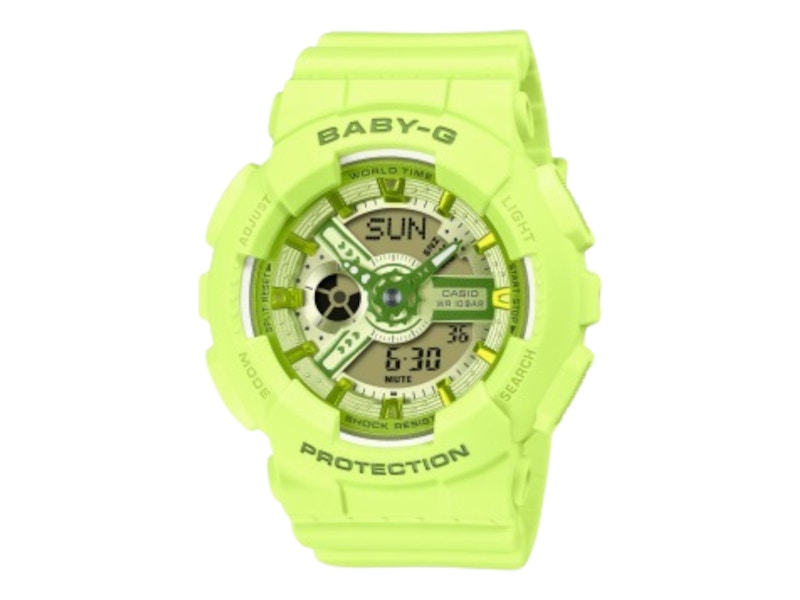 Pre-owned Casio Women's Babyg Ba110yk3a Watch In Stainless Steel In Silver