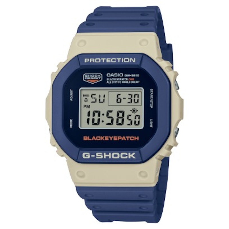Pre-owned Casio Men's  Digital Gshock Blackeyepatch Collaboration Model Dw5610bep2 Watch In Resin In Brown