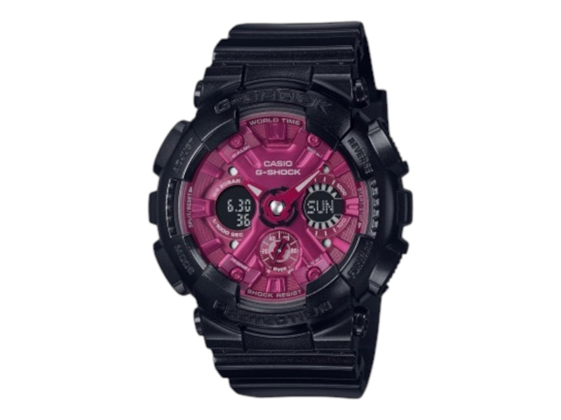 Pre-owned Casio Gshock Analogdigital Women Gmas120rb1a Watch In Resin