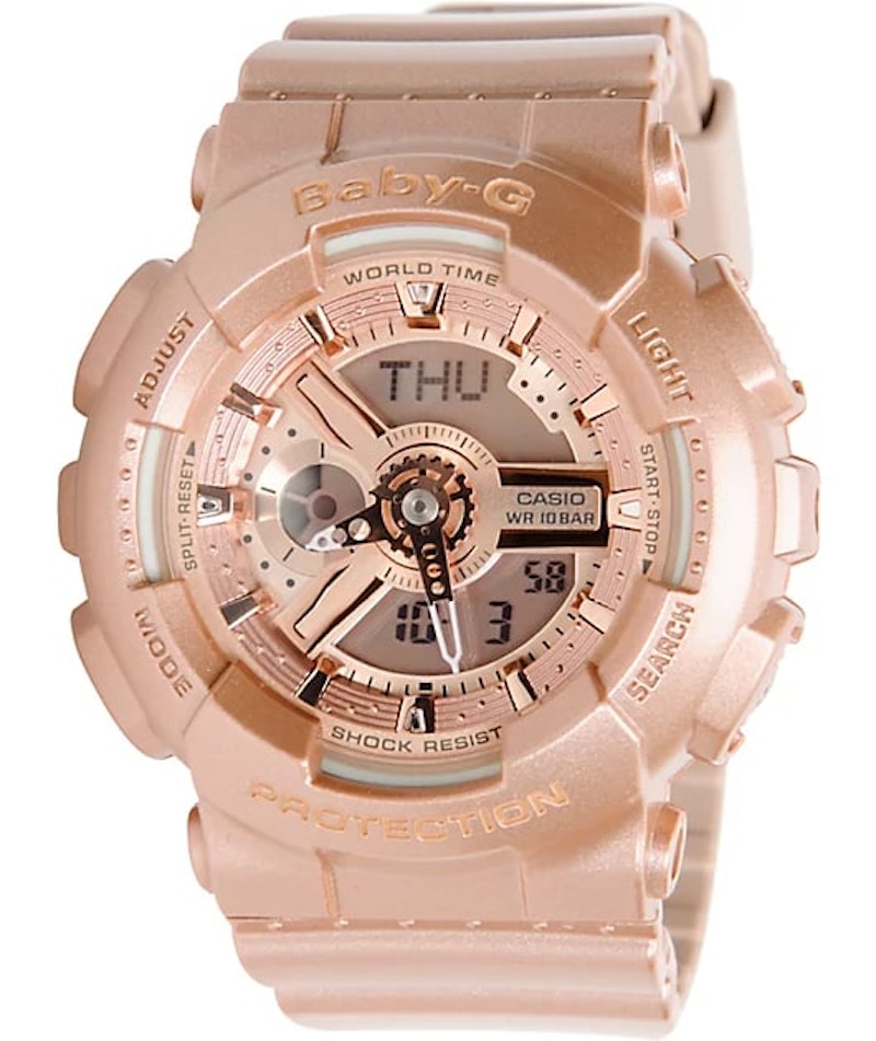 Baby g rose gold watch sale