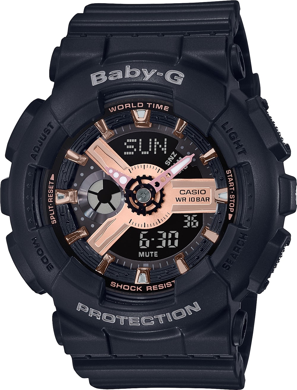 カシオ CASIO 腕時計 BABY-G BA-110RG-1AJF 黒