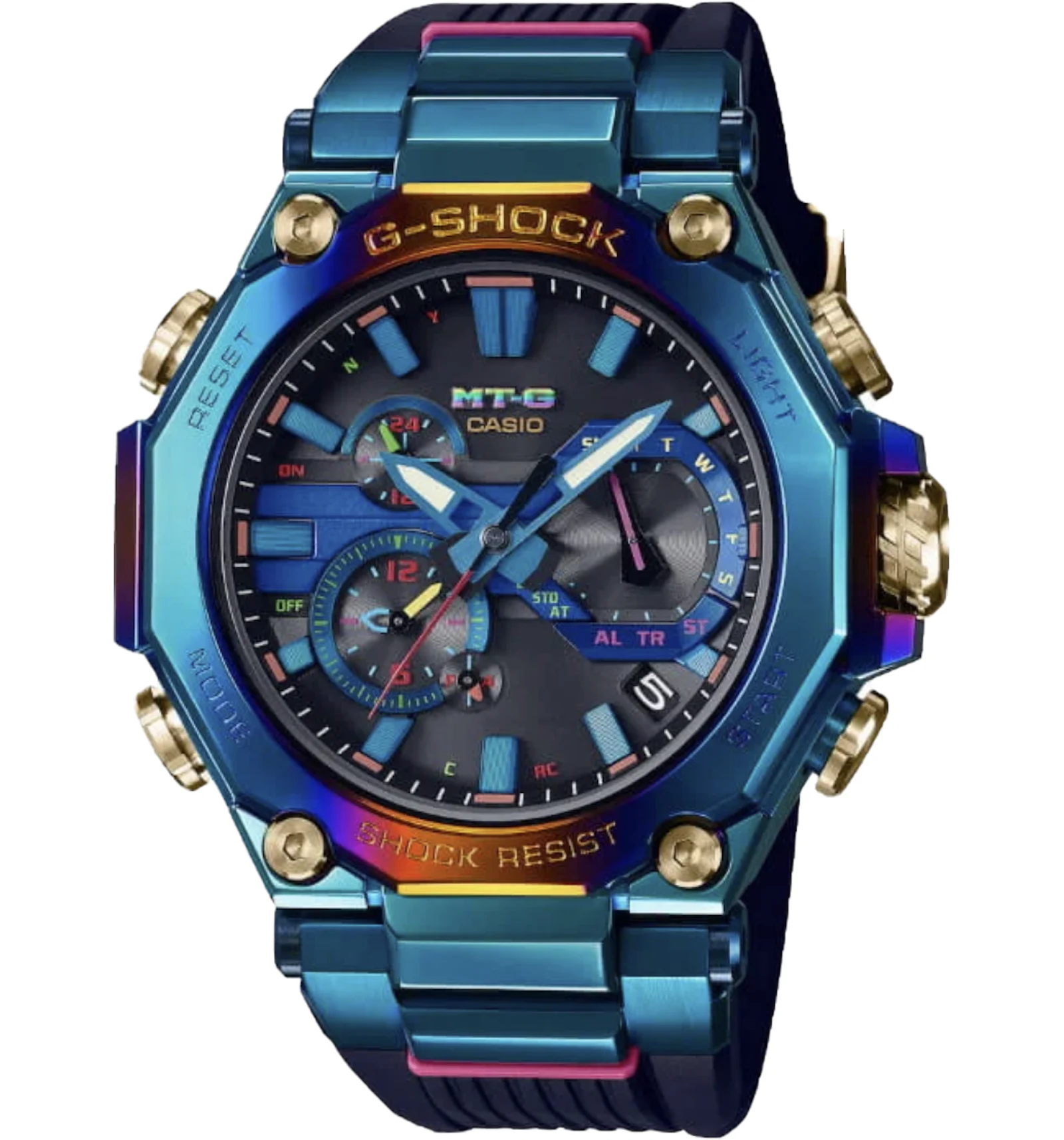 Casio G Shock Blue Phoenix MTG B2000PH 2A 52mm in Stainless Steel GB