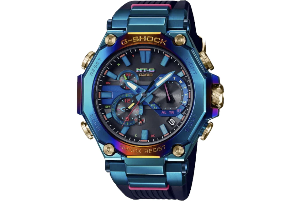 Casio G Shock Blue Phoenix Mtg B00ph 2a 52mm In Stainless Steel Casio G Shock Blue Phoenix Mtg B00ph 2a 52mm In Stainless Steel