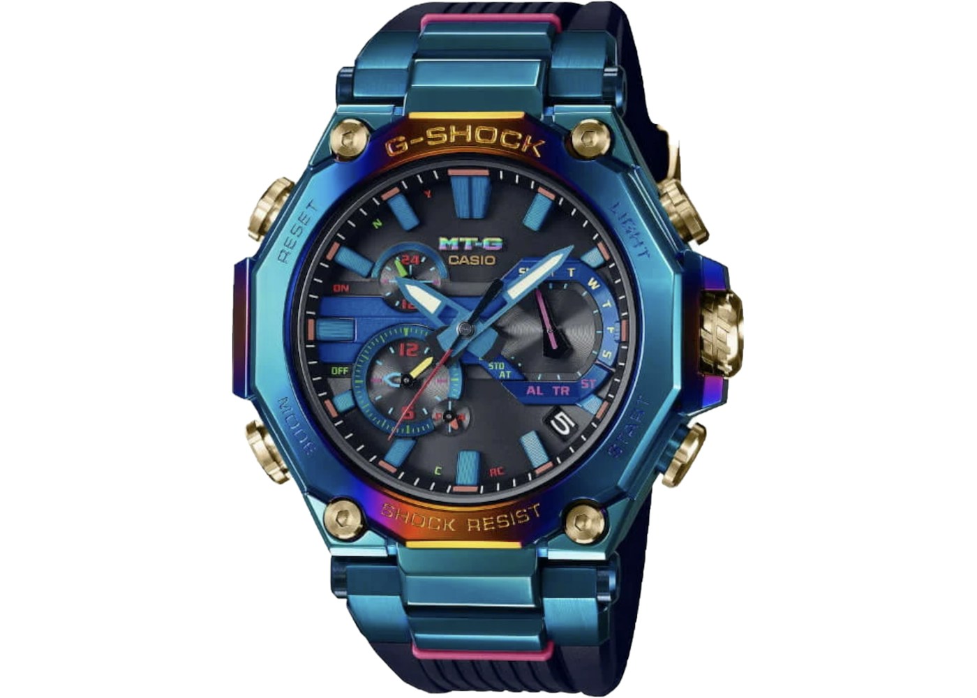 Casio G Shock Blue Phoenix Mtg B00ph 2a 52mm In Stainless Steel Casio G Shock Blue Phoenix Mtg B00ph 2a 52mm In Stainless Steel