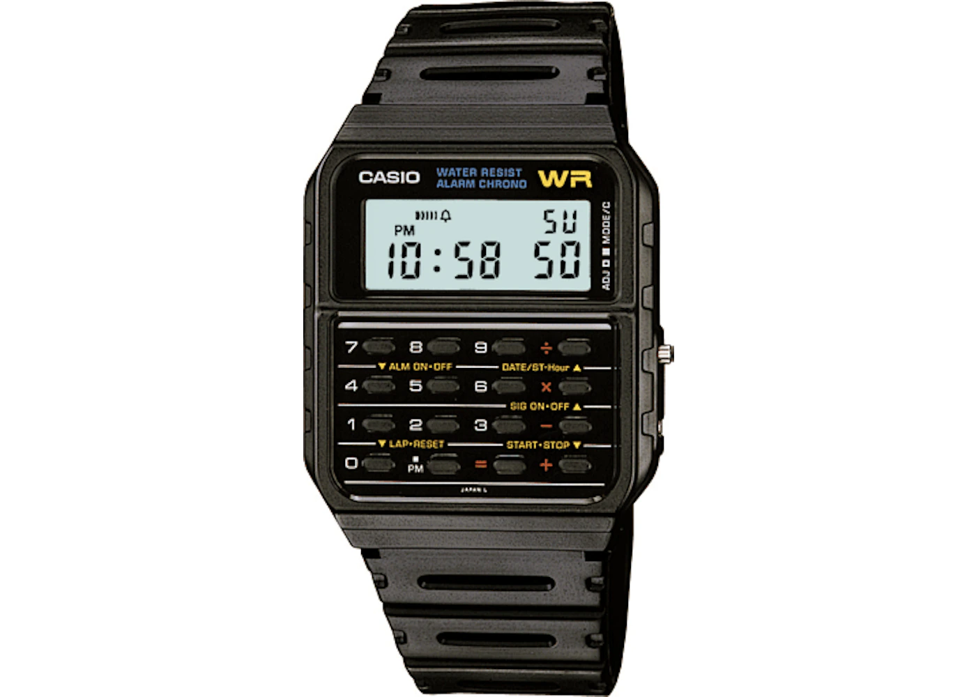 Casio G Shock Data Bank Ca 53w 1z 33mm In Resin Casio G Shock Data Bank Ca 53w 1z 33mm In Resin