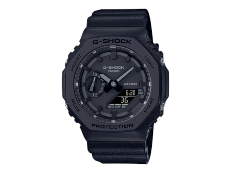 Pre-owned Casio Men's Gshock Ga2140re1a Watch In Stainless Steel In Silver