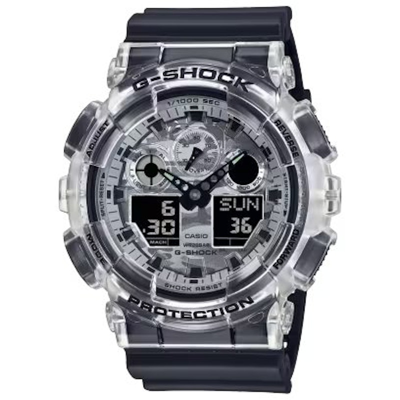 Pre-owned Casio Men's  Gshock Ga100skc1a Watch In Resin In Brown