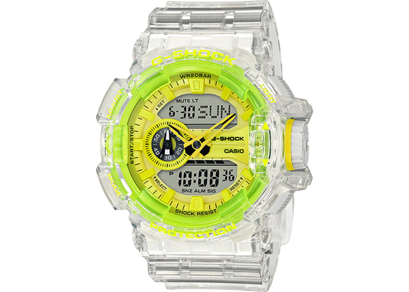 G shock discount transparent green