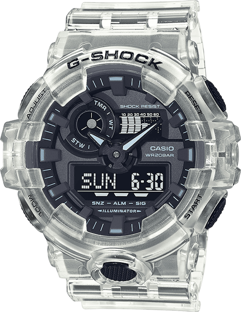 Pre-owned Casio Men's  Gshock Ga700ske7a Watch In Resin In Brown