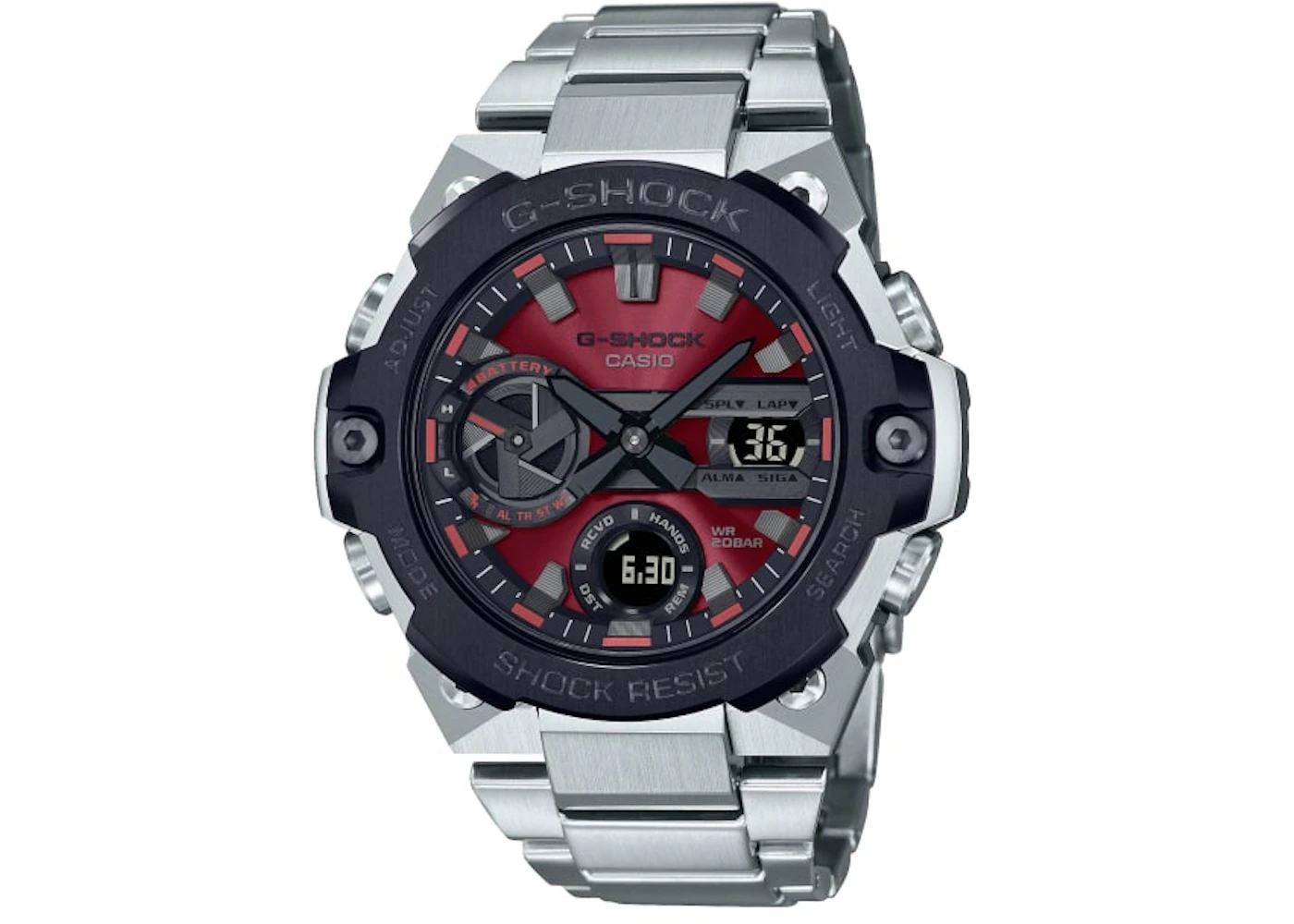 Casio G Shock Gst B400ad 1a4 53mm In Stainless Steel Casio G Shock Gst B400ad 1a4 53mm In Stainless Steel