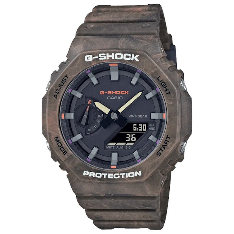 Pre-owned Casio Men's  Gshock Mystic Forest Ga2100fr5a Watch In Resin In Brown