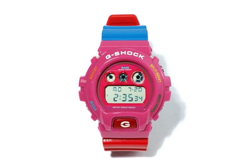 G-SHOCK 希少!ピンク 美品! BAPE エイプ-