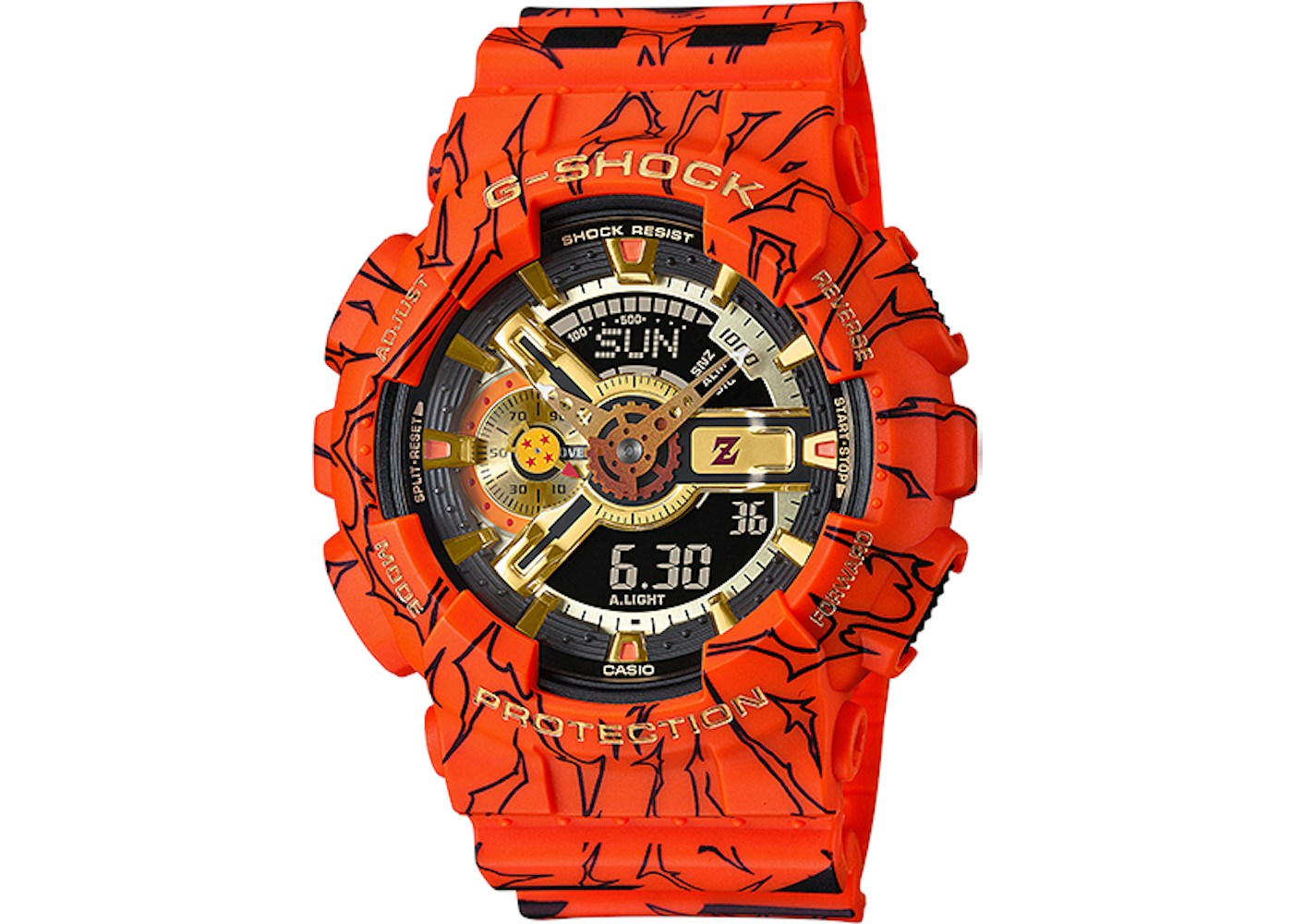Casio G Shock X Dragonball Z Ga 110jdb 1a4 51mm In Resin