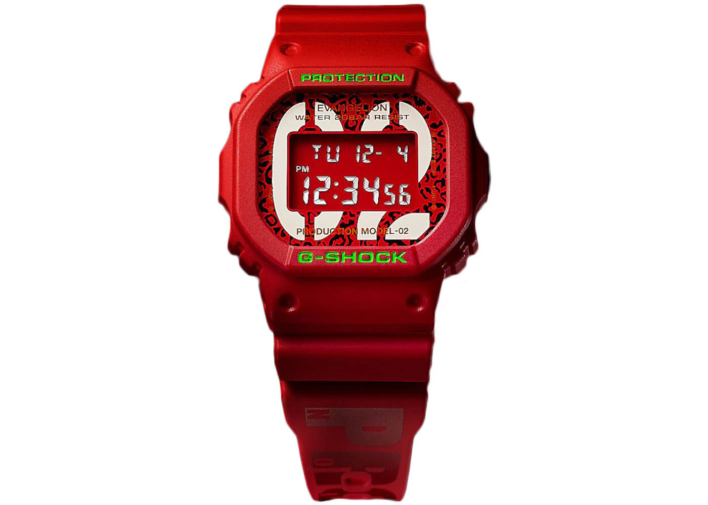 Casio G-Shock x Evangelion Beast Mode DW-5600 EVA-02 43mm in Resin