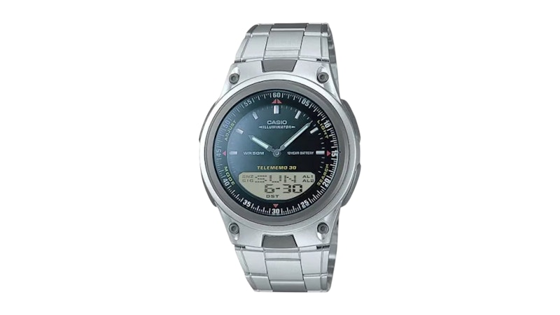 Casio Men's AnalogDigital Sport Watch with Band AW80D1AV in Stainless Steel