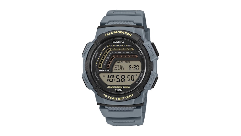 Casio Men's Digital Sport Watch Blue Resin Band WS18002AVCF in Rubber