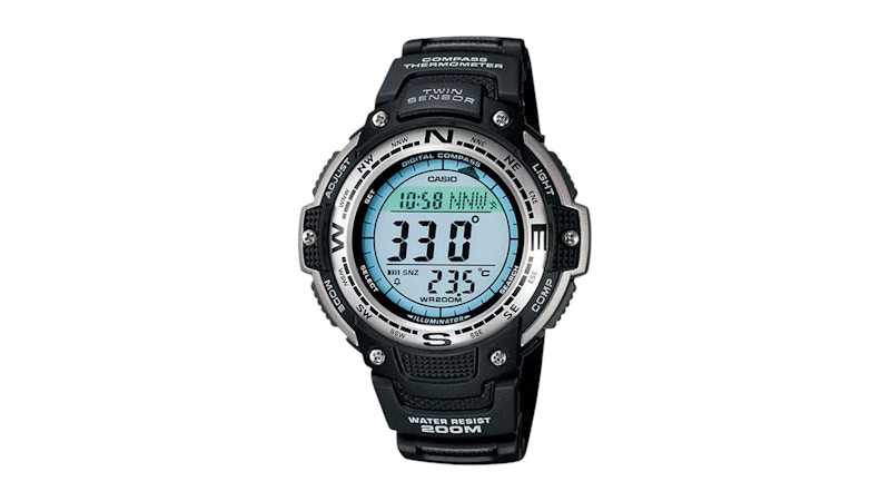Casio Men's Outdoor Digital Compass Watch with Blue Dial SGW1001V in Rubber