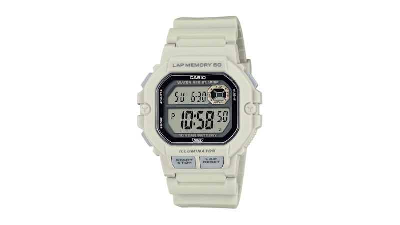 Casio Men’s Beige Digital Sport Watch with Grey Dial WS1400H8AVCF in Plastic