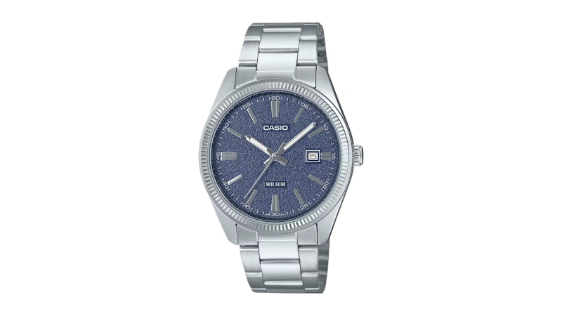 Casio Men’s Matte Blue Dial TwoTone Bracelet Watch MTP1302DA2A1VDF in Stainless Steel