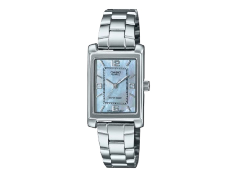 Pre-owned Casio Men's  Standard Ltp1234ds2a Watch In Ion Plated In Silver