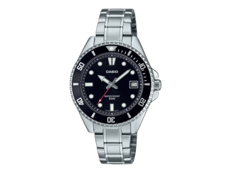 Pre-owned Casio Men's Standard Mdv10d1a1 Watch In Stainless Steel In Silver