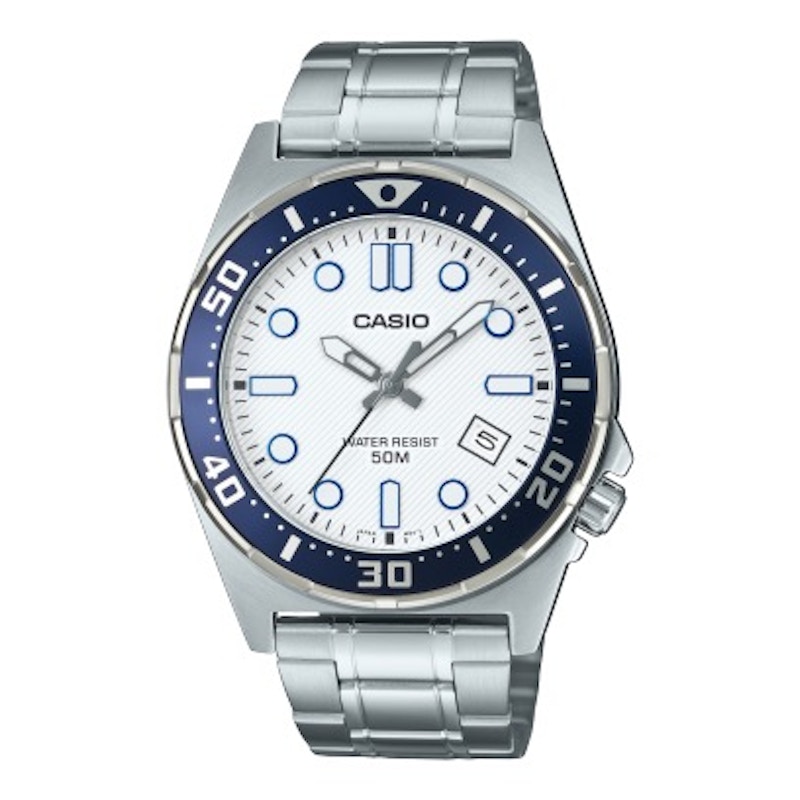Pre-owned Casio Men's Standard Mtd135d7a Watch In Stainless Steel In Silver