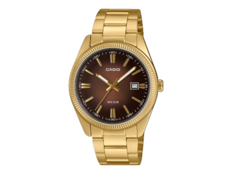 Pre-owned Casio Men's  Standard Mtp1302pgc5a Watch In Stainless Steel In Silver