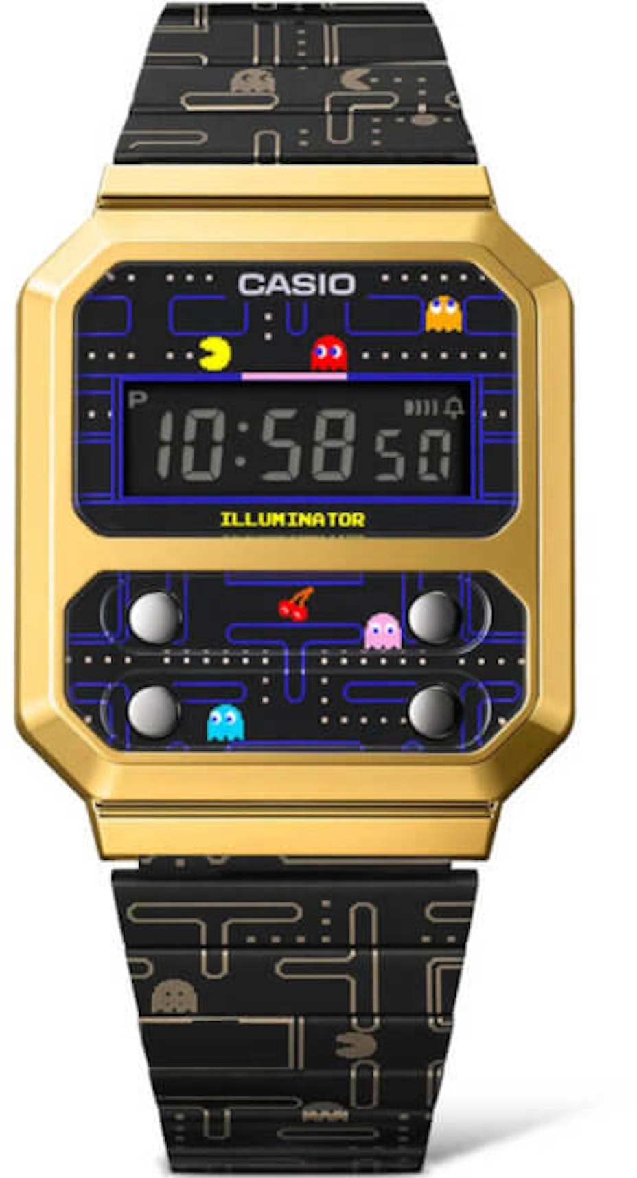 Overstige Hvornår statisk Casio Vintage x Pac-Man A100WEPC-1B - 33mm in Stainless Steel - US