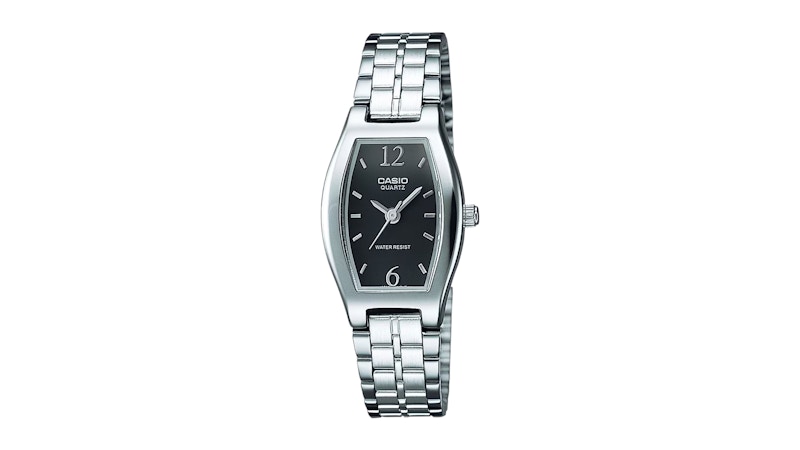Casio Women’s Black Dial Watch LTP1254D1A in Stainless Steel