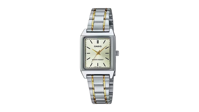 Casio Women’s TwoTone Analog Watch Champagne Dial LTPV007SG9EUDF in Stainless Steel