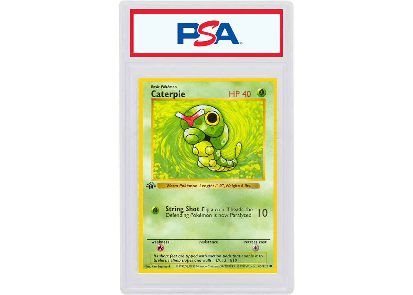 Caterpie 1999 Pokemon TCG Base Set 1st Edition #45/102 (PSA or BGS Graded) - 1999 - US Caterpie 1999 Pokemon TCG Base Set 1st Edition #45/102 (PSA or BGS Graded) - 1999 - US