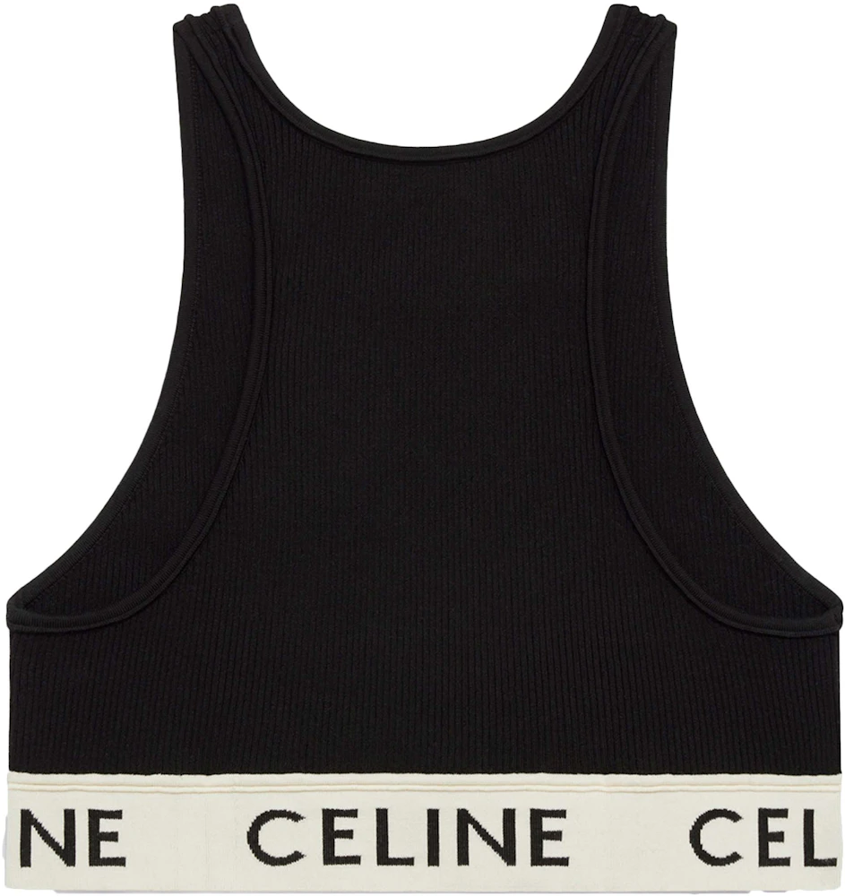 Women's Celine sports bra in athletic knit, CELINE