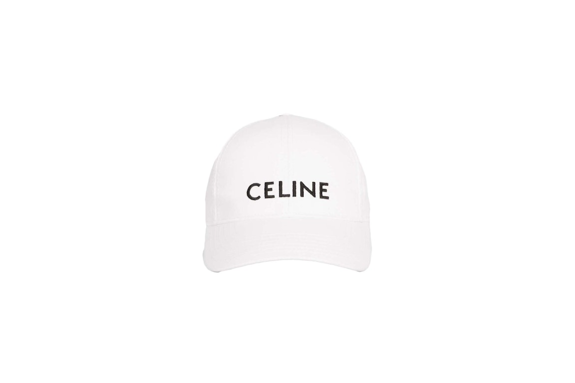Pre-owned Celine Baseball Cap In Cotton White