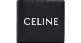 Celine Bifold Celine Print Wallet (4 Slot 2 Note Pockets 2 Flat Pockets) Black White