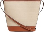 Celine Bucket Bag Small Triomphe Embroidery Tan in Smooth Calfskin Leather  with Gold-tone - GB