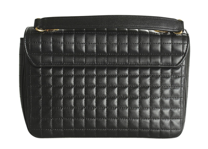 Celine C Bag Medium Quilted Black in Leather with Gold-tone - US