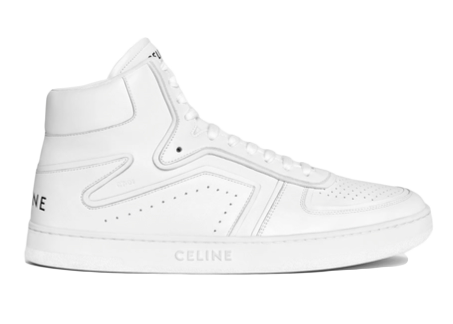 Celine CT-01 Z Trainer High Top Sneakers Optic White Men's